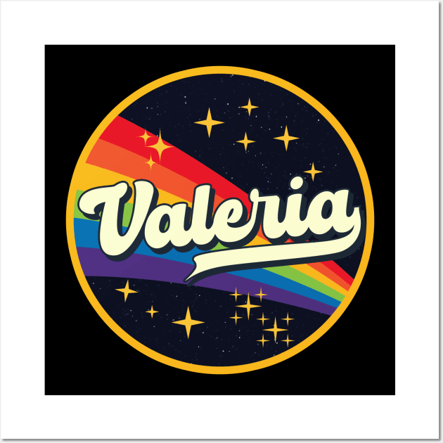 Valeria // Rainbow In Space Vintage Style Wall Art by LMW Art